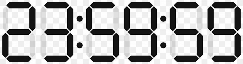 Digital Clock Alarm Clocks Timer, PNG, 2000x533px, Digital Clock, Alarm Clocks, Black And White, Brand, Clock Download Free
