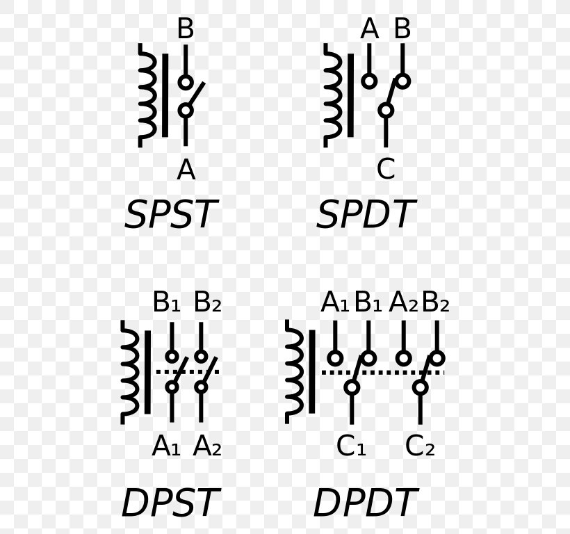 Electronic Symbol Relay Electrical Switches Circuit Diagram Schematic