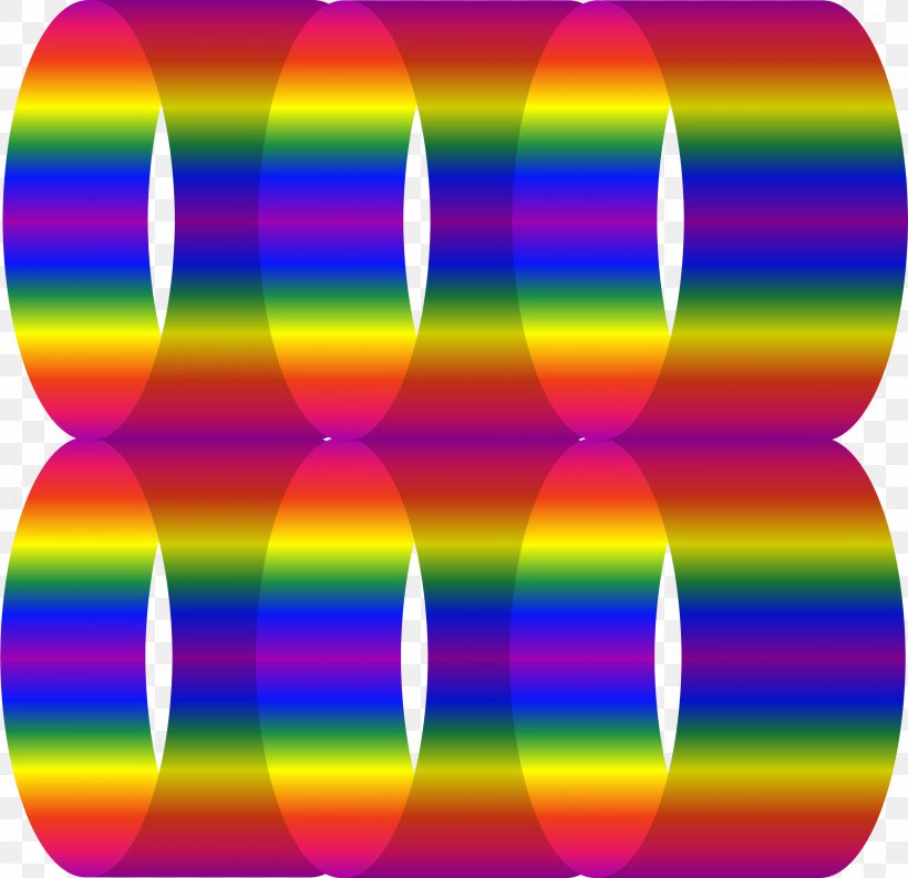 Rainbow ROYGBIV Three-dimensional Space Color, PNG, 2960x2863px, Rainbow, Abstract Art, Color, Cylinder, Dimension Download Free