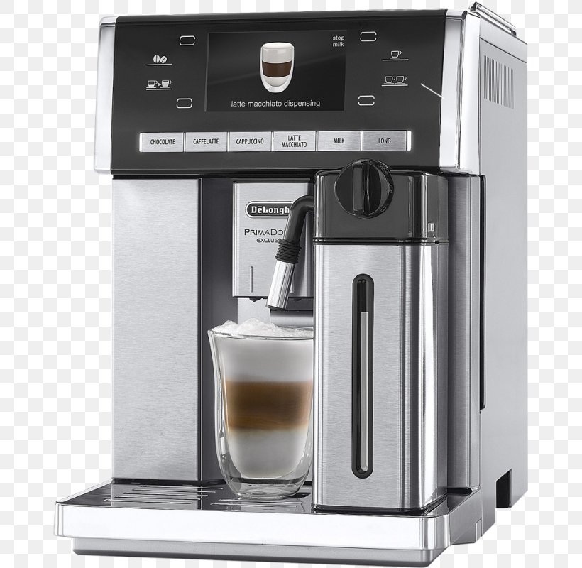 look for Facilitate mill Espresso Coffee De'Longhi PrimaDonna Exclusive ESAM 6900 De'Longhi  PrimaDonna Elite ECAM 650.75, PNG, 800x800px,