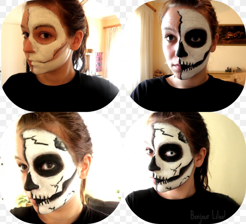 Face Skeleton Halloween Make-up Cosmetics, PNG, 1600x1459px, Face, Bone, Cosmetics, Disguise, Facial Hair Download Free
