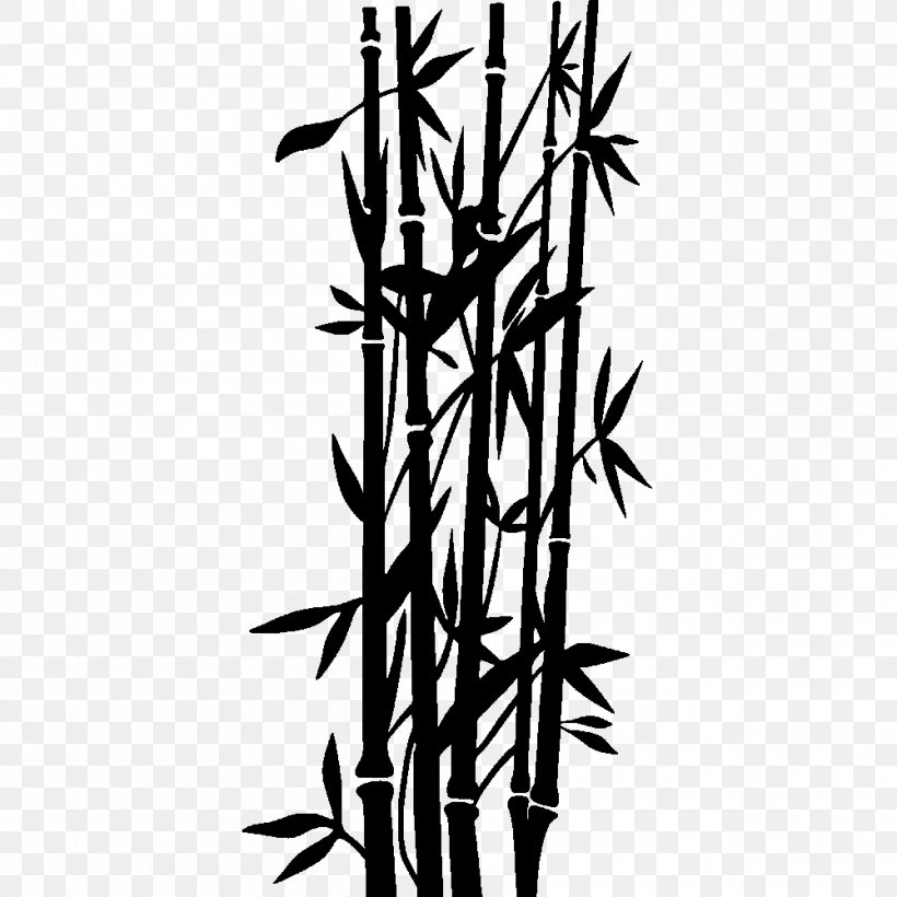 Wall Decal Sticker Tropical Woody Bamboos, PNG, 1000x1000px, Wall Decal, Bamboo, Bamboo Shoot, Black And White, Branch Download Free