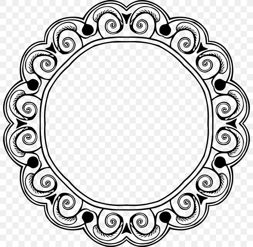 Picture Frames Borders And Frames Black And White, PNG, 800x800px, Picture Frames, Arabesque, Black And White, Body Jewelry, Borders And Frames Download Free