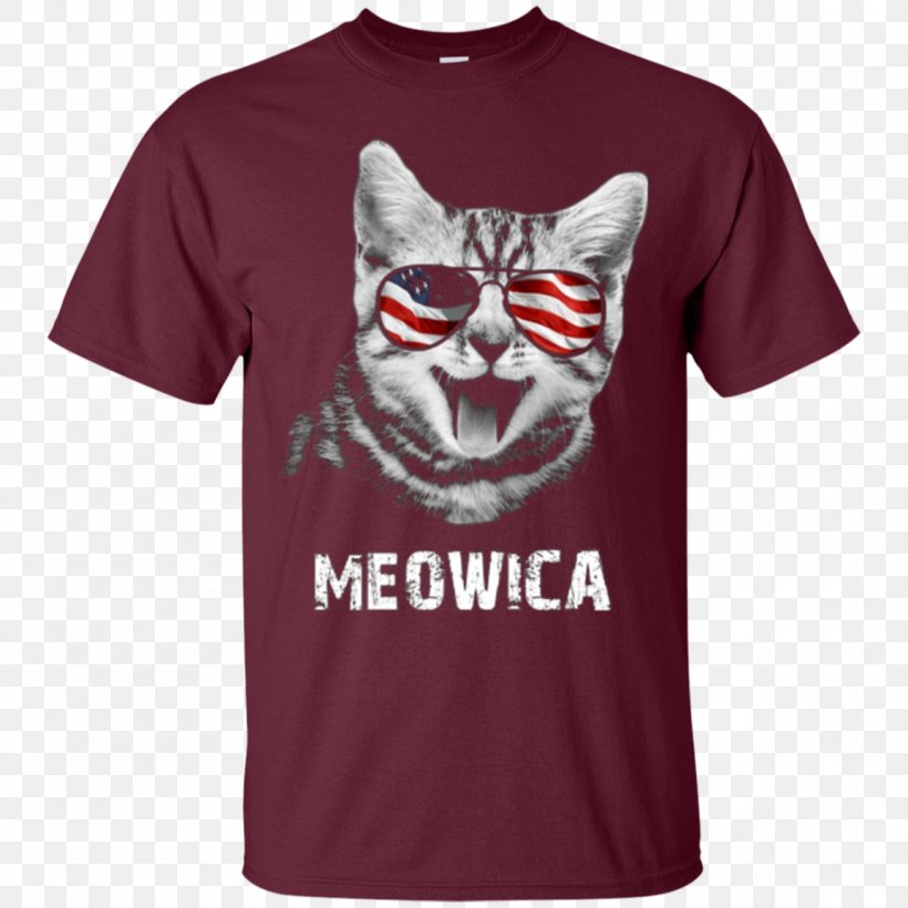 T-shirt Flag Of The United States Hoodie Cat, PNG, 1155x1155px, Tshirt, Active Shirt, Brand, Cat, Clothing Download Free