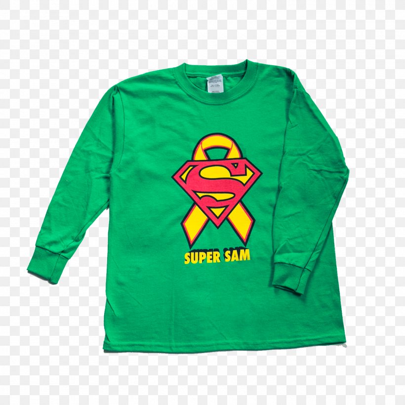 Long-sleeved T-shirt Long-sleeved T-shirt Superman Logo, PNG, 1500x1500px, Tshirt, Active Shirt, Brand, Green, Logo Download Free