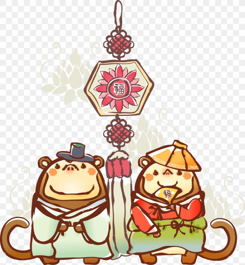 China Chinese Zodiac Chinese New Year Rabbit, PNG, 870x941px, China, Art, Cartoon, Chinesischer Knoten, Christmas Download Free