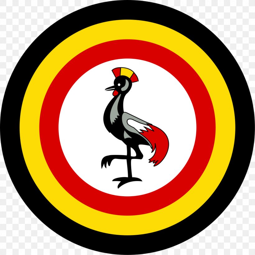 Flag Of Uganda Kampala Coat Of Arms Of Uganda National Flag, PNG, 1024x1024px, Flag Of Uganda, Area, Artwork, Beak, Bird Download Free