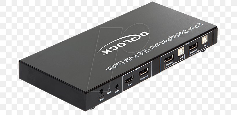 KVM Switches Network Switch DisplayPort HDMI USB, PNG, 700x398px, Kvm Switches, Adapter, Aten Cs682, Cable, Computer Port Download Free
