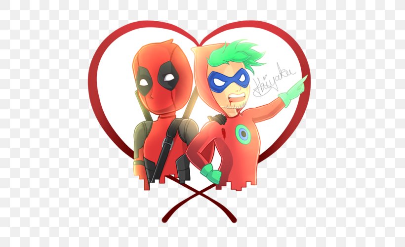 Cable & Deadpool Cable & Deadpool Fan Art, PNG, 500x500px, Watercolor, Cartoon, Flower, Frame, Heart Download Free