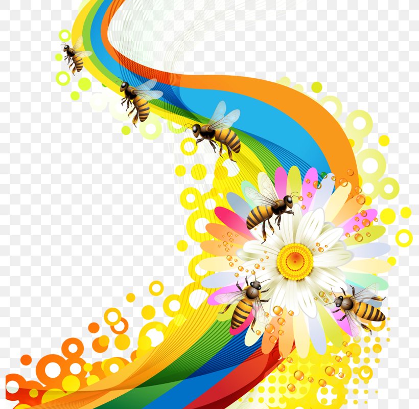 Honey Bee Royalty-free Clip Art, PNG, 797x800px, Bee, Art, Flora, Flower, Honey Download Free