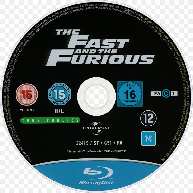 Blu-ray Disc Dominic Toretto Brian O'Conner Letty The Fast And The Furious, PNG, 1000x1000px, 2 Fast 2 Furious, Bluray Disc, Brand, Compact Disc, Data Storage Device Download Free