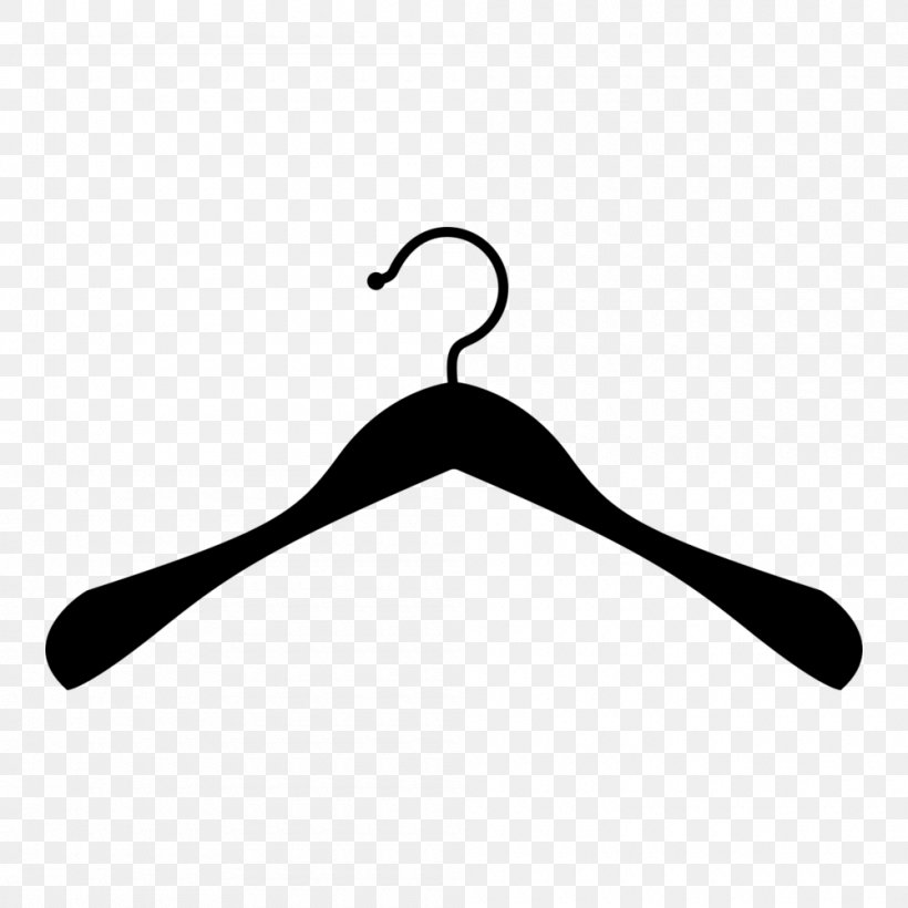 Clothing Clothes Hanger Clip Art, PNG, 1000x1000px, Clothing, Black And White, Closet, Clothes Hanger, Demonstrative Download Free