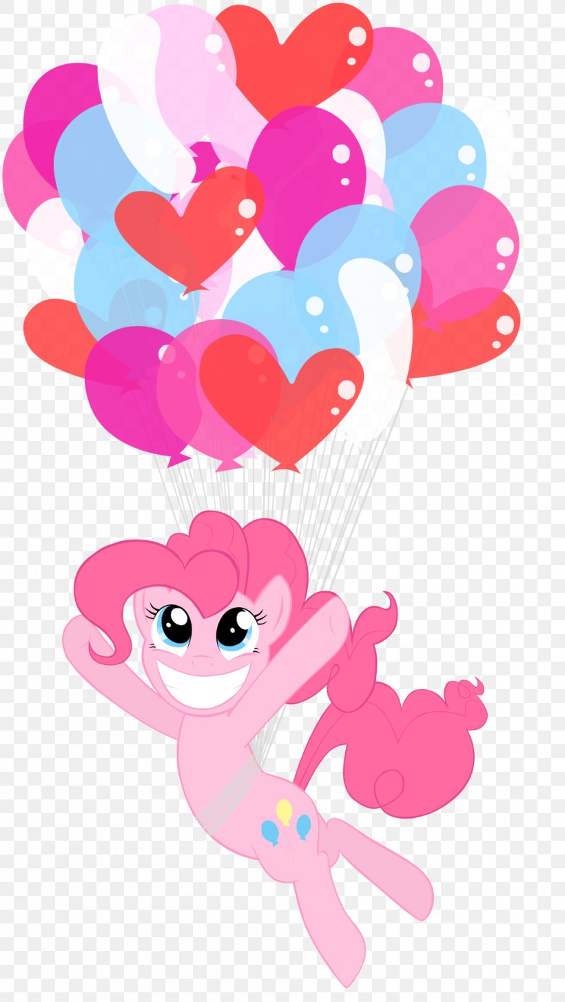 Pinkie Pie Rainbow Dash Pony Applejack Balloon, PNG, 1000x1774px, Watercolor, Cartoon, Flower, Frame, Heart Download Free