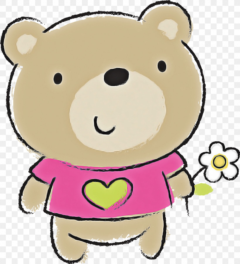 Teddy Bear, PNG, 852x936px, Cartoon, Animal Figure, Cheek, Pink, Snout Download Free