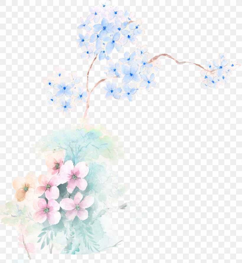Cherry Blossom Desktop Wallpaper Floral Design Petal, PNG, 1961x2134px, Blossom, Blue, Branch, Cherry, Cherry Blossom Download Free