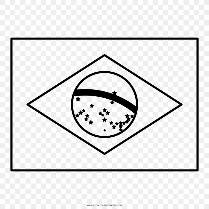 Flag Of Brazil Coloring Book Flag Of Brunei, PNG, 1000x1000px, Flag Of Brazil, Area, Black, Black And White, Brazil Download Free