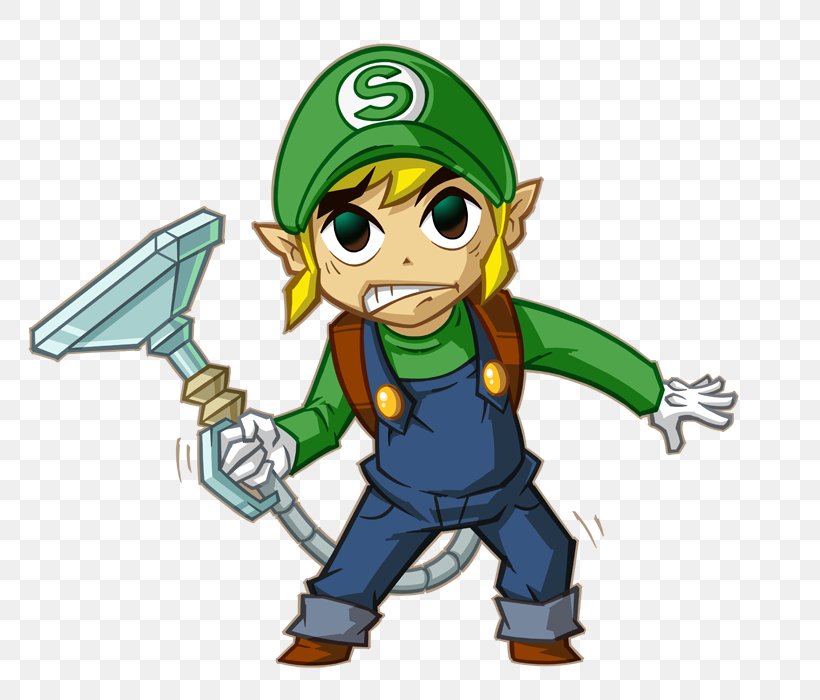 Luigi's Mansion Link Super Mario Bros., PNG, 770x700px, Link, Art, Cartoon, Fan Art, Fictional Character Download Free