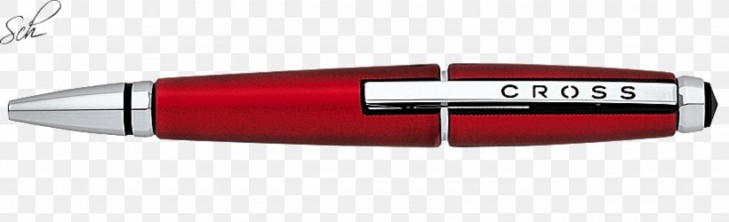 Ballpoint Pen Rollerball Pen Cross Edge Red, PNG, 3000x915px, Ballpoint Pen, Ball Pen, Chrome Plating, Cross Edge, Formula Download Free