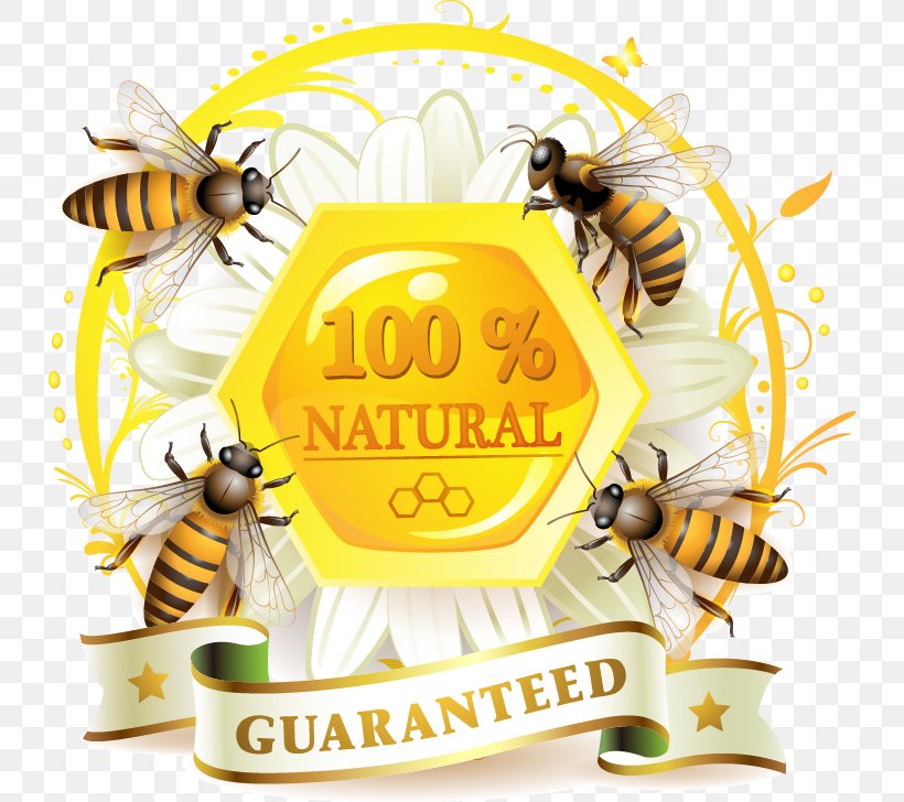 Honey Bee Honey Bee Label Honeycomb, PNG, 732x728px, Bee, Arthropod, Bee Pollen, Beekeeper, Beekeeping Download Free