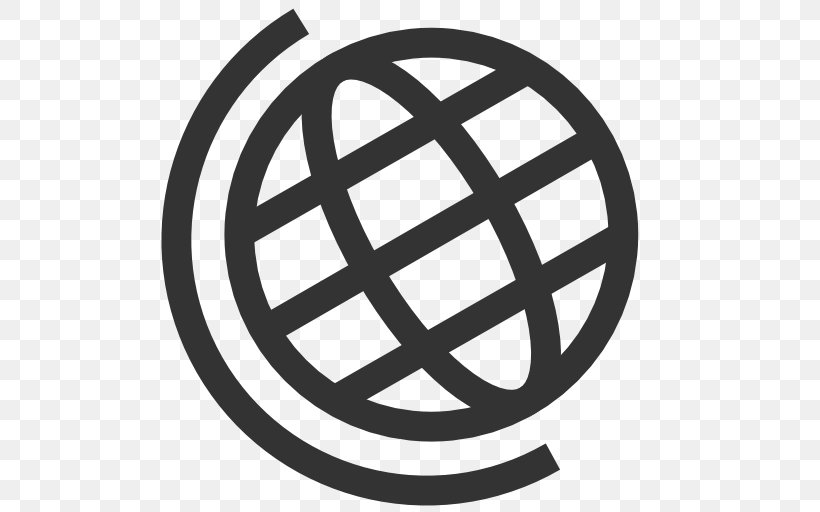 Globe World, PNG, 512x512px, Globe, Area, Black And White, Brand, Logo Download Free