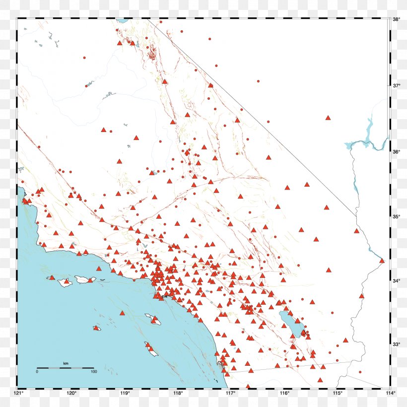 Southern California Earthquake Center University Of Southern California Northridge Deep-focus Earthquake, PNG, 1520x1520px, University Of Southern California, Area, California, Earthquake, Fault Download Free