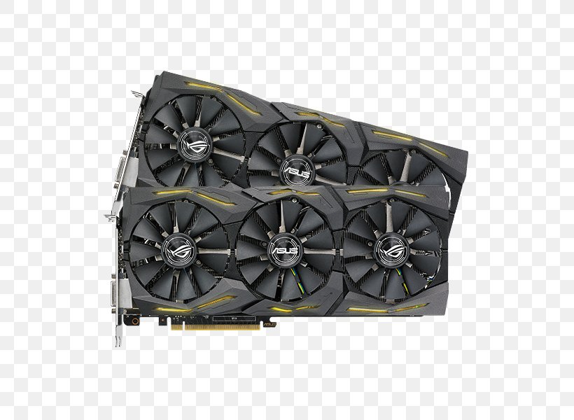 Graphics Cards & Video Adapters Graphics Processing Unit Republic Of Gamers NVIDIA GeForce GTX 1080 Ti Video Games, PNG, 600x600px, Graphics Cards Video Adapters, Amd Radeon Rx 580, Asus, Auto Part, Automotive Tire Download Free