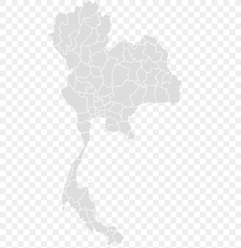 Thailand Blank Map, PNG, 500x844px, Thailand, Black And White, Blank Map, Flag Of Thailand, Image Map Download Free