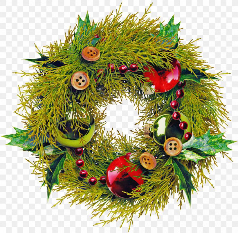 Christmas Decoration, PNG, 2386x2333px, Christmas Decoration, Branch, Christmas, Christmas Ornament, Conifer Download Free