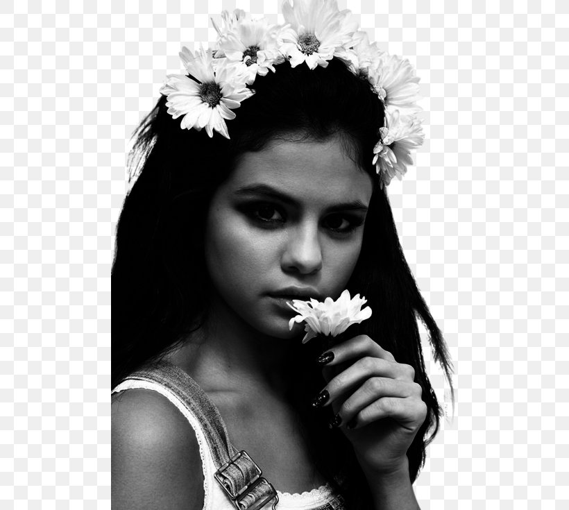 Selena Gomez Black And White Good For You, PNG, 500x735px, Watercolor, Cartoon, Flower, Frame, Heart Download Free