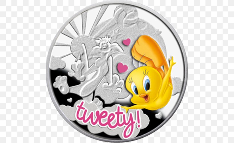 Tweety Coin Looney Tunes Character Silver, PNG, 500x500px, Tweety, Animated Film, Cartoon, Character, Coin Download Free