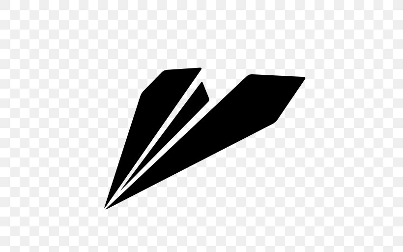 Airplane Paper Plane, PNG, 512x512px, Airplane, Black, Black And White, Brand, Logo Download Free