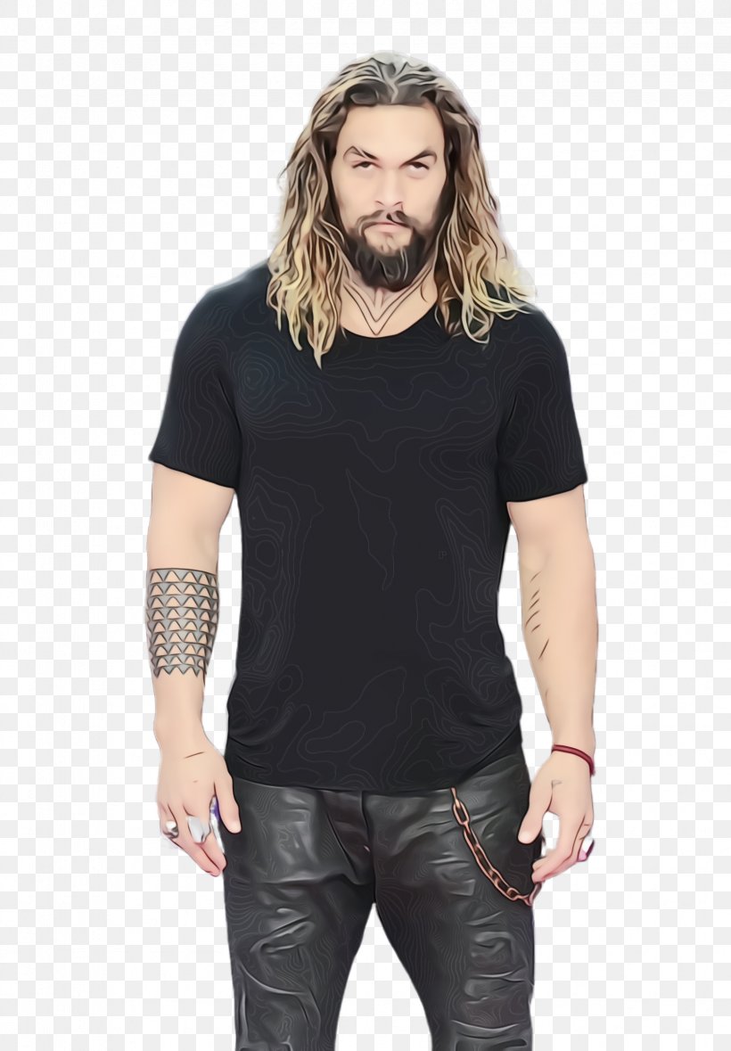 Jeans Cartoon, PNG, 1668x2400px, Watercolor, Arm, Beard, Black, Clothing Download Free
