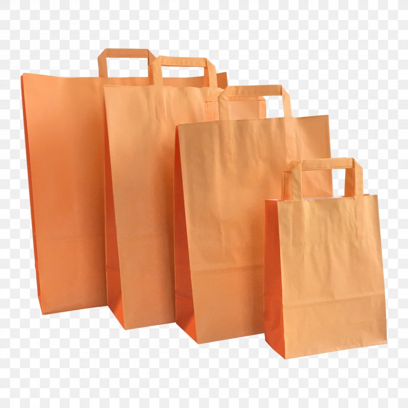 Shopping Bags & Trolleys Paper Orange Color, PNG, 2638x2638px, Shopping Bags Trolleys, Bag, Color, Handle, Kraft Paper Download Free
