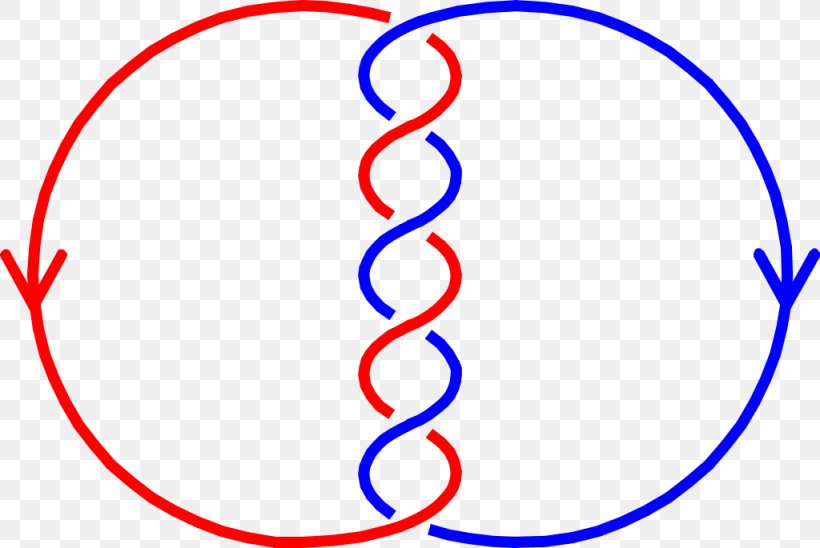 Linking Number Curve Knot Theory Mathematics, PNG, 1024x685px, Linking Number, Algebraic Topology, Area, Blue, Carl Friedrich Gauss Download Free