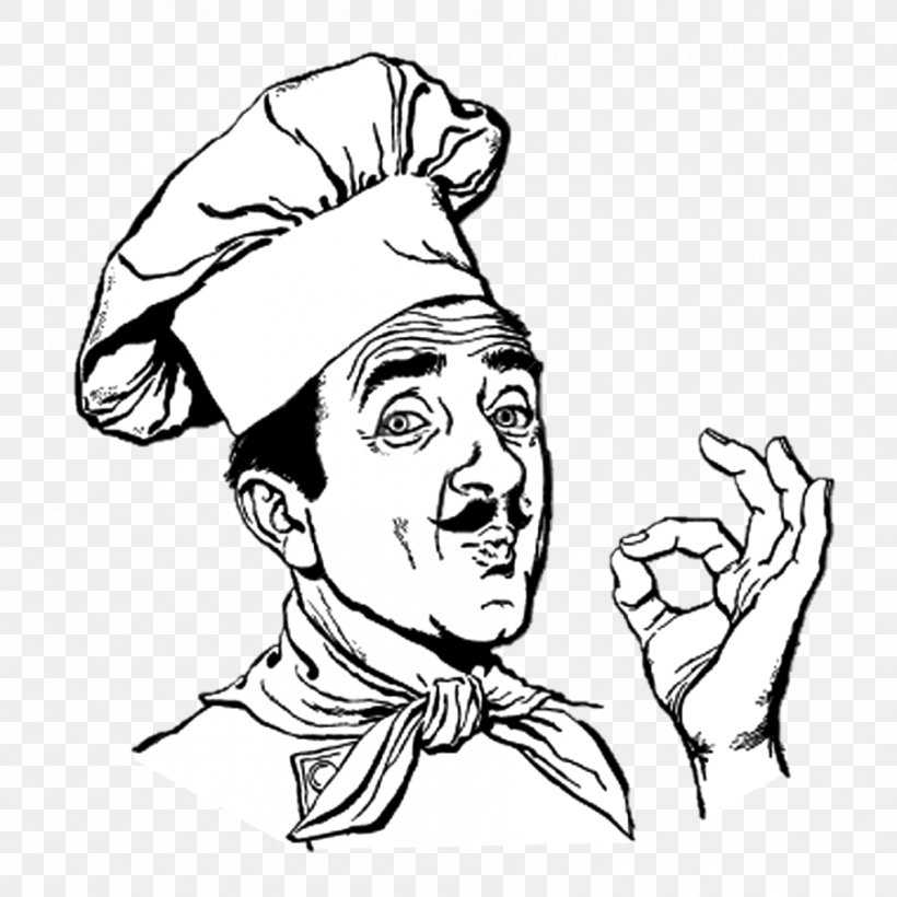 OK Chef Hand, PNG, 900x900px, Chef, Arm, Art, Artwork, Black And White Download Free