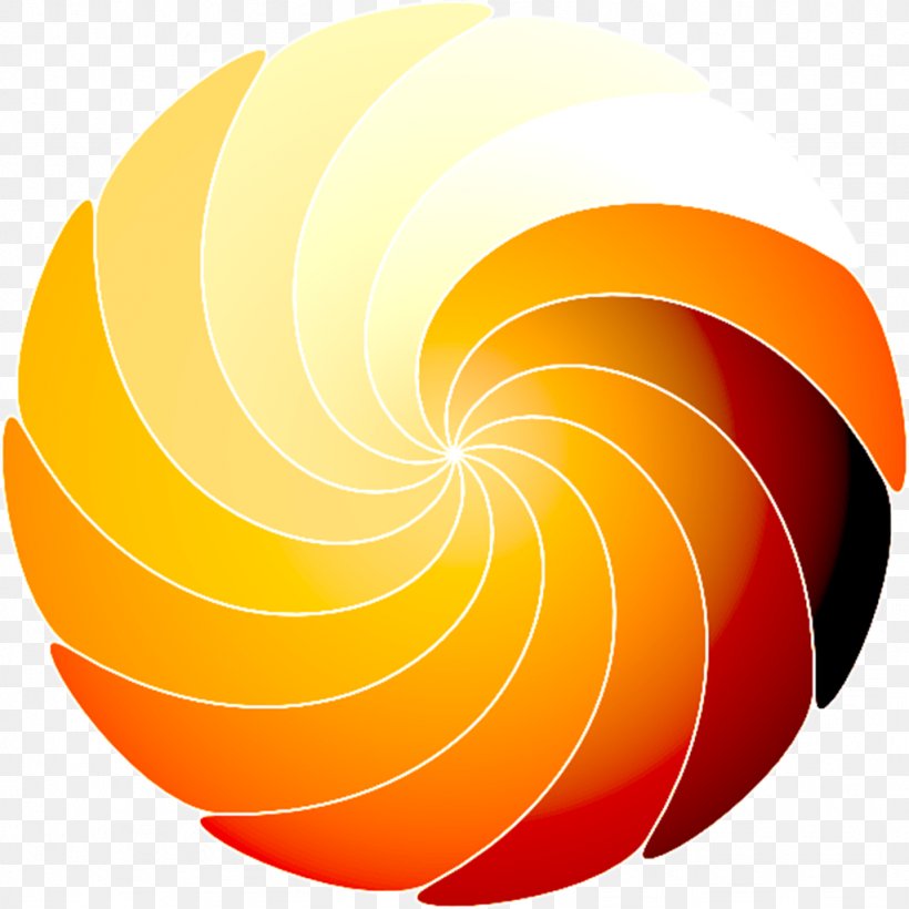 Circle Spiral Desktop Wallpaper, PNG, 1024x1024px, Spiral, Computer, Orange, Shape, Sphere Download Free