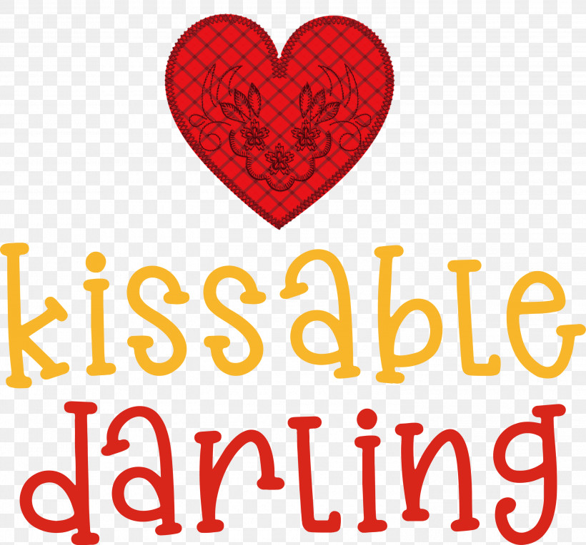 Kissable Darling Valentines Day Valentines Day Quote, PNG, 3000x2796px, Valentines Day, Geometry, Line, M095, Mathematics Download Free