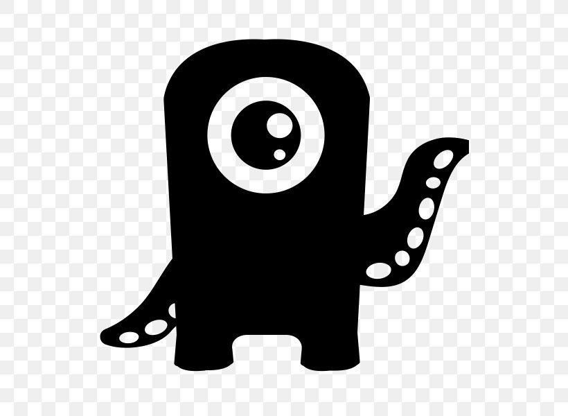 Monster Icon Design Clip Art, PNG, 600x600px, Monster, Black, Black And White, Com, Command Download Free