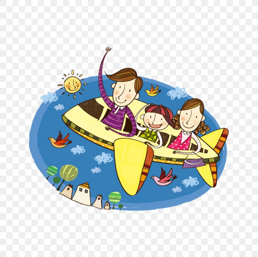 Airplane Travel Family Illustration, PNG, 1181x1181px, Airplane, Cartoon, Family, Father, Photography Download Free