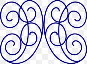 Swirl Gold - Navy Blue Clip Art PNG