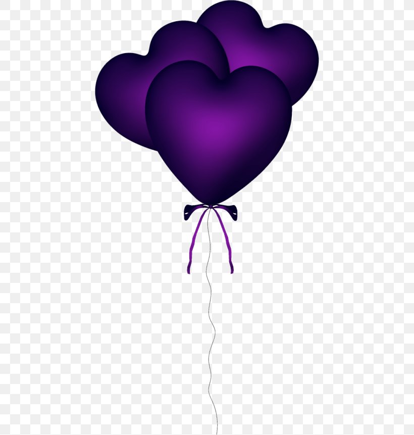Purple Heart Balloon Clip Art, PNG, 444x861px, Watercolor, Cartoon, Flower, Frame, Heart Download Free