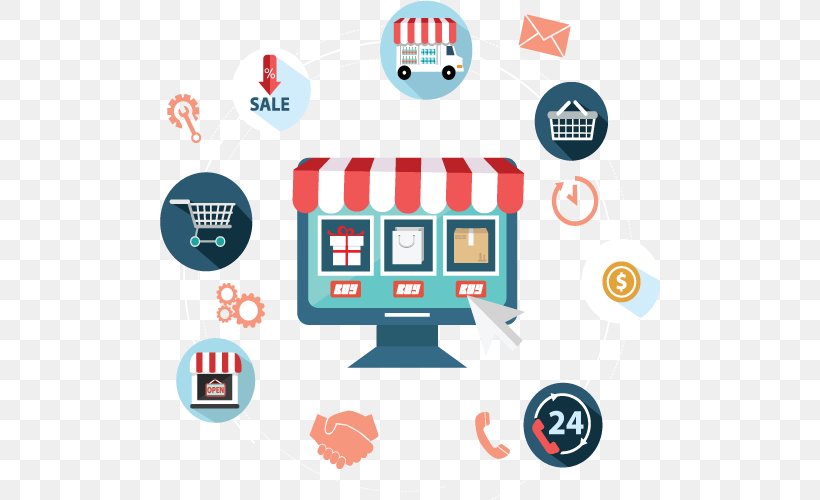 E-commerce Web Development Drupal Commerce Business Digital Marketing, PNG, 500x500px, Ecommerce, Area, Brand, Business, Communication Download Free