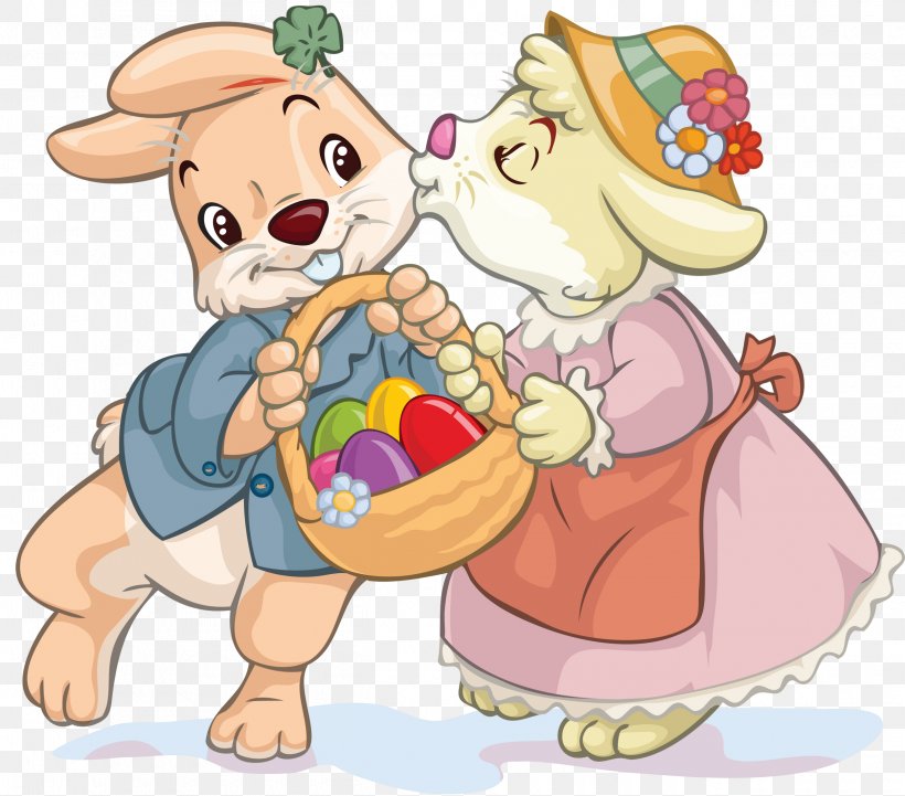 Easter Bunny Greeting & Note Cards Wedding Invitation Clip Art, PNG, 2500x2199px, Watercolor, Cartoon, Flower, Frame, Heart Download Free
