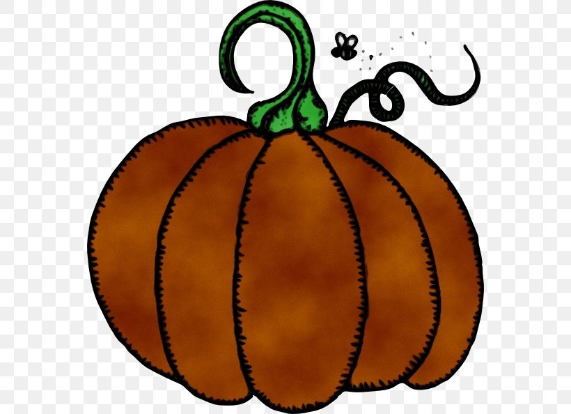 Halloween, PNG, 570x594px, Watercolor, Autumn, Calabaza, Cucurbita, Fruit Download Free