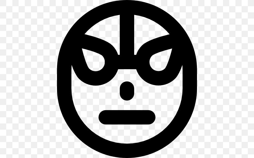 Smiley, PNG, 512x512px, Wrestling Mask, Black And White, Emoticon, Face, Facial Expression Download Free