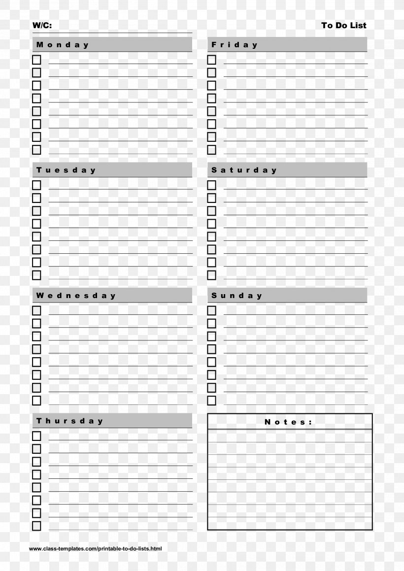 Action Item Planning Names Of The Days Of The Week Template, PNG, 2481x3508px, Action Item, Area, Business Day, Form, Friday Download Free