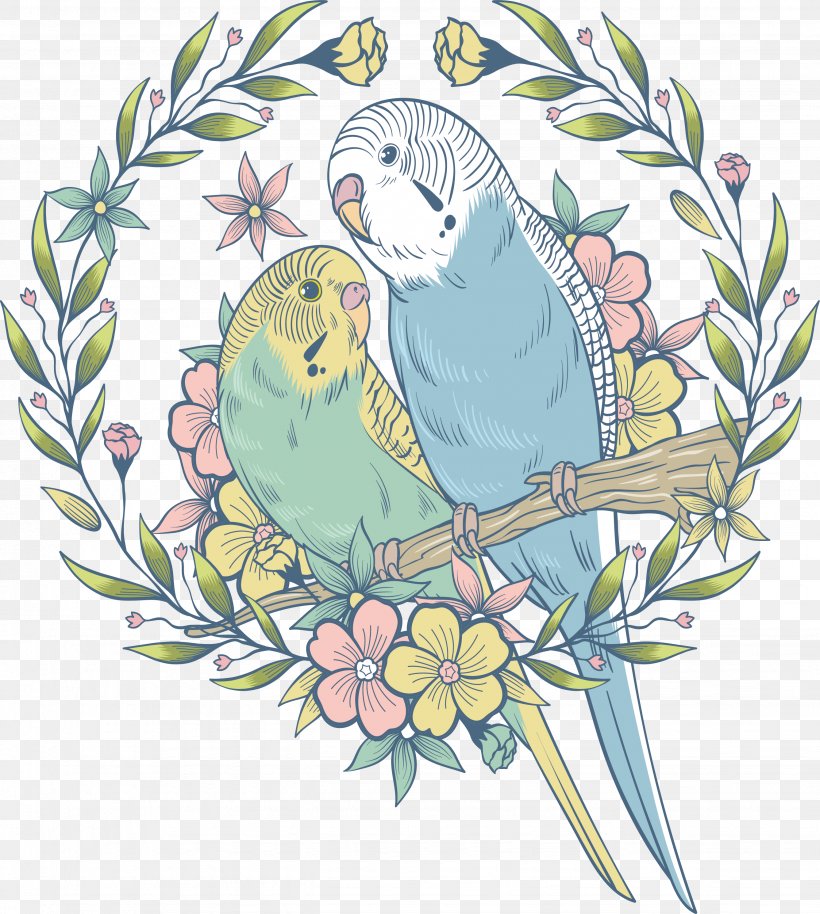 Parrot Bird Euclidean Vector, PNG, 2673x2982px, Parrot, Art, Beak, Bird, Bird Nest Download Free