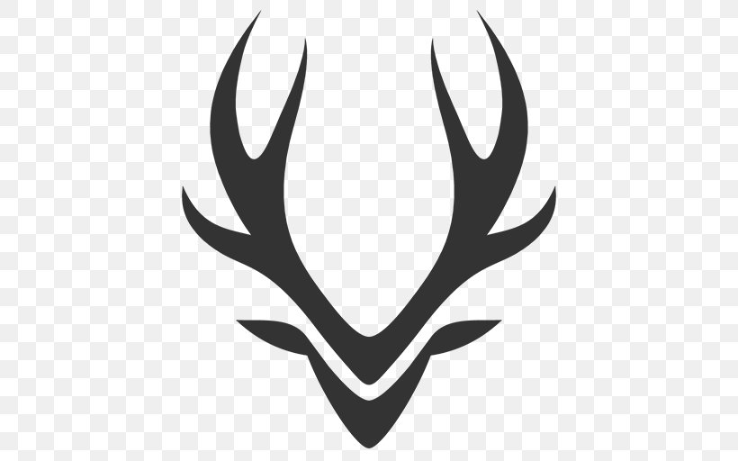 White-tailed Deer Elk Hunting Antler, PNG, 512x512px, Deer, Alberta, Antler, Bachelor Herd, Black And White Download Free