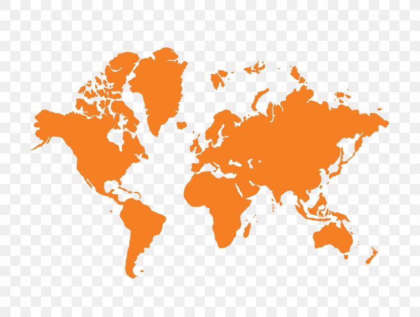 World Map Globe Royalty-free, PNG, 2038x1543px, World, Drawing Pin, Globe, Map, Orange Download Free