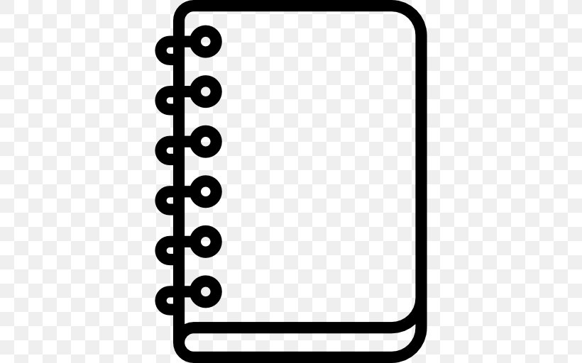 Notebook, PNG, 512x512px, Office Supplies, Black, Black And White, Directory, Menu Bar Download Free